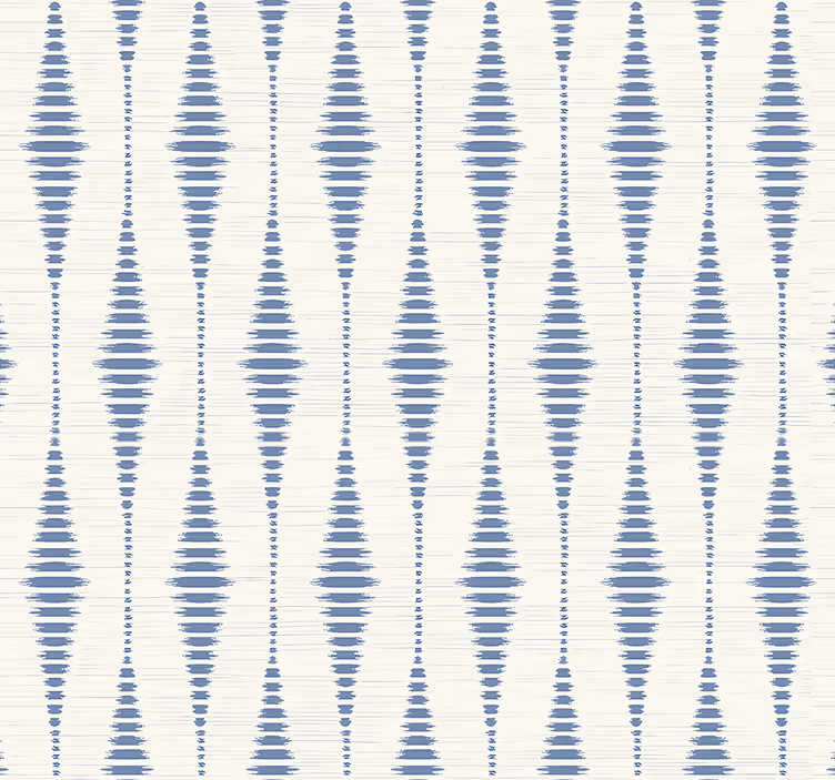 Rollo Fenster Wohnzimmer rabaul ikat blau und beige - TenStickers