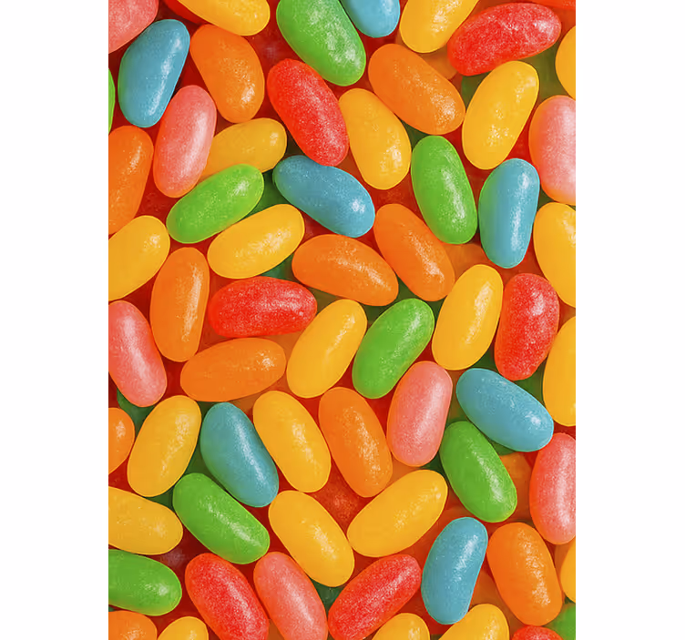 Küchenfenster Rollo bunte jelly beans - TenStickers