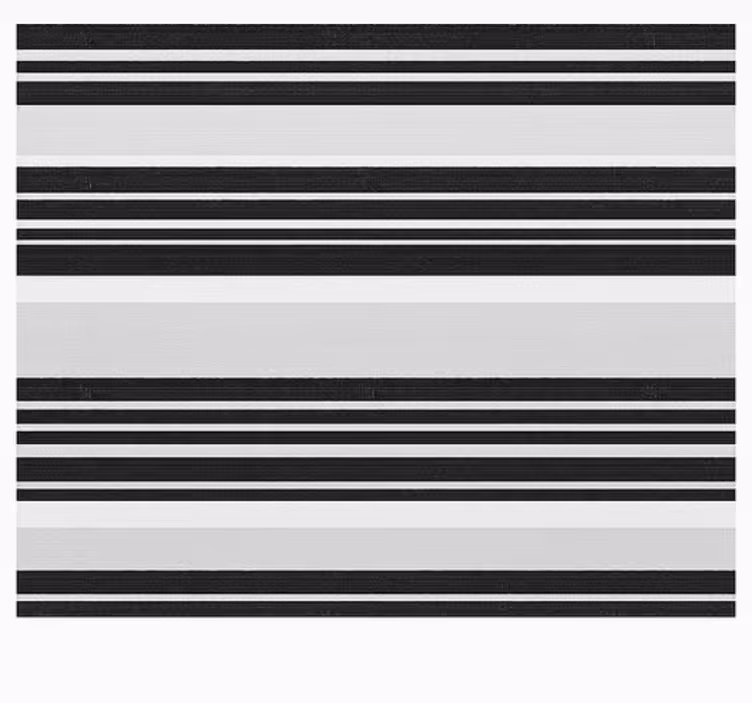 Rollo Fenster Badezimmer righe bianco nero - TenStickers