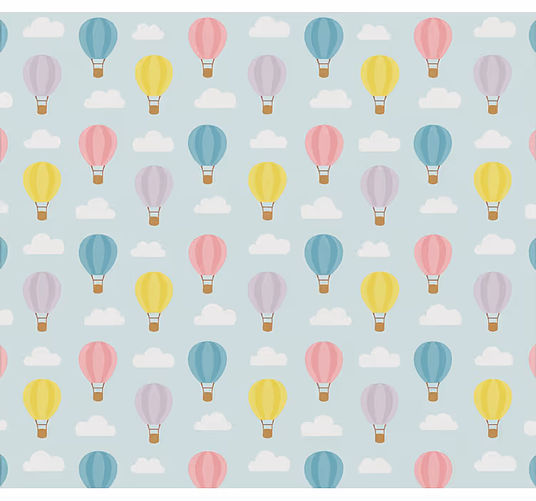 Rollo Fenster Kinderzimmer blaue heißluftballons - TenStickers