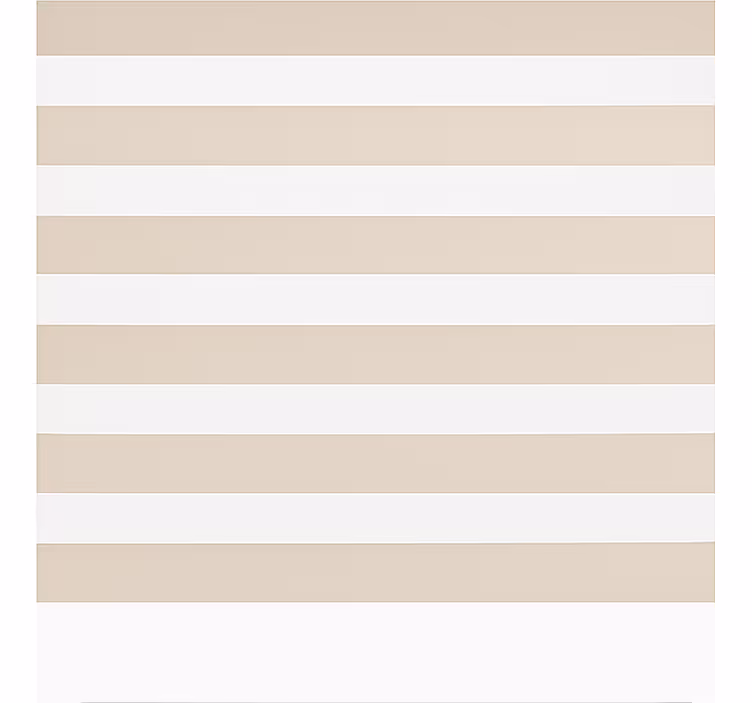 Rollo Fenster Kaktus creme und weiß horizontal - TenStickers