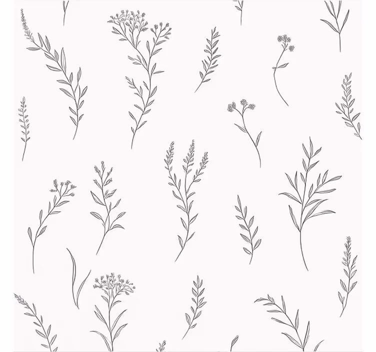 Rollo Fenster Hochzeit weiße farbe mit pflanzen - TenStickers