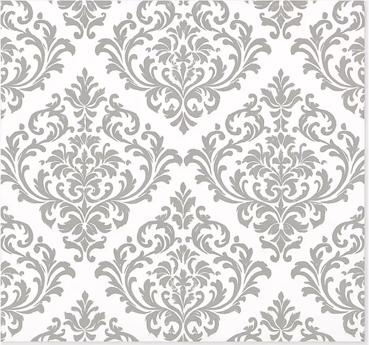 Rollo Fenster Wohnzimmer barockes graues muster - TenStickers