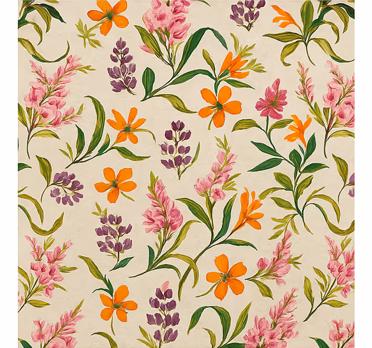 Rollo Fenster Wohnzimmer üppiges blumenmuster - TenStickers