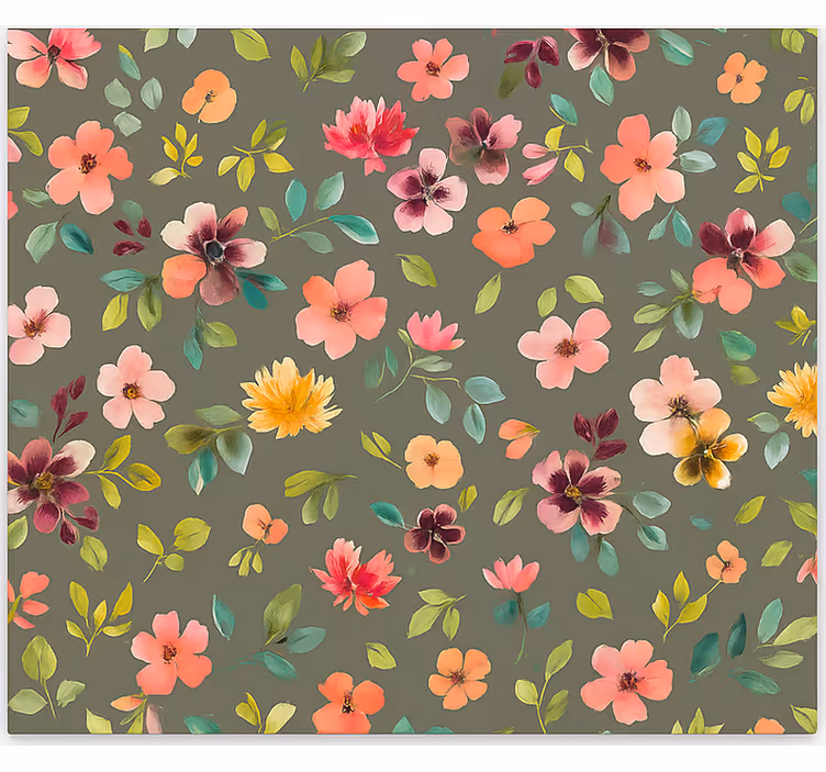 Küchenfenster Rollo lebendige aquarellblumen - TenStickers