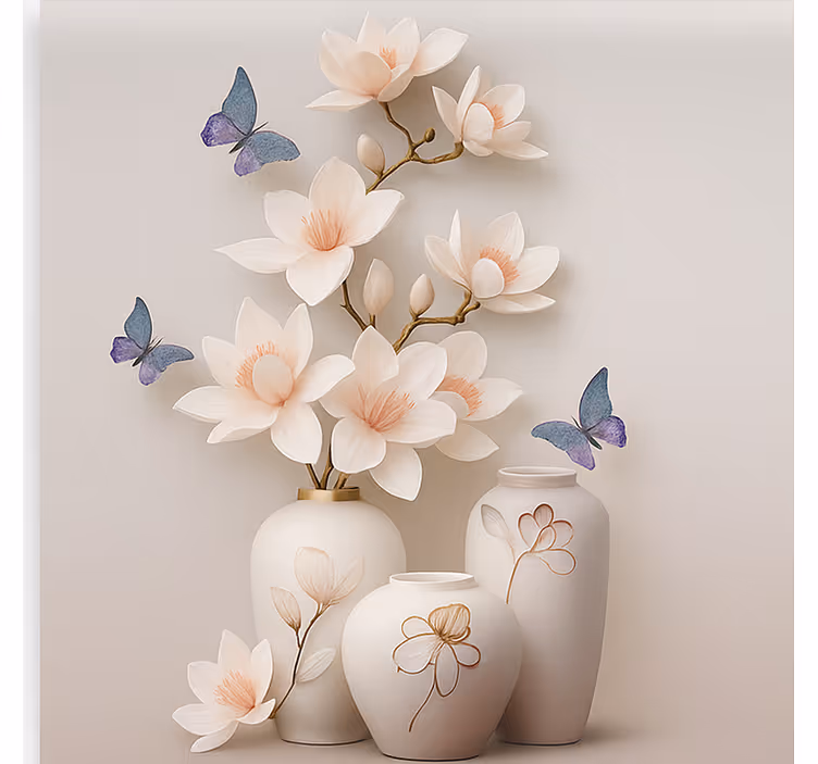 Rollo Fenster Wohnzimmer 3d-blumenkunst - TenStickers