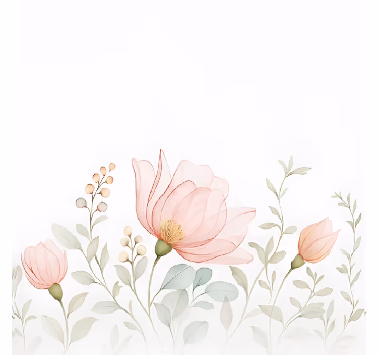 Rollo Fenster Hochzeit abstrakte durchscheinende blumen - TenStickers