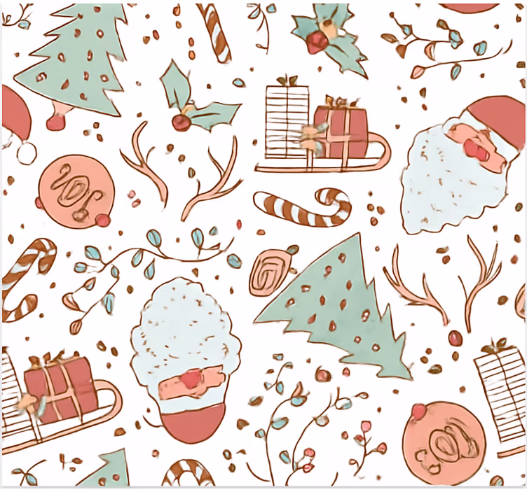 Rollo Fenster Wohnzimmer skandinavisches weihnachtsmuster - TenStickers