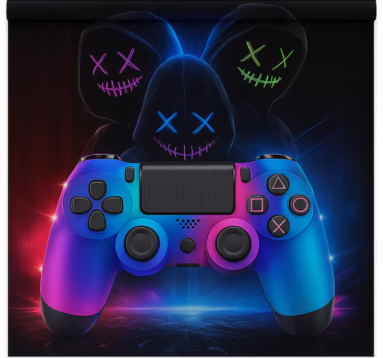 Rollo Fenster Gamer neon geheimnisvolle gamer - TenStickers