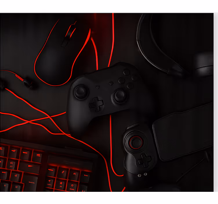 Rollo Fenster Gamer schwarz-rotes Spieler-Arrangement - TenStickers