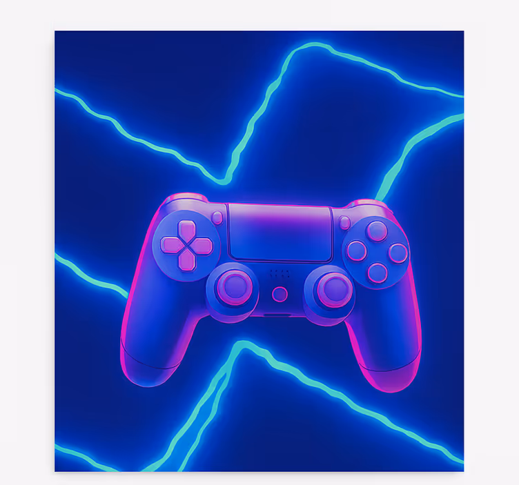 Rollo Fenster Gamer 3d-neon-x-controller - TenStickers