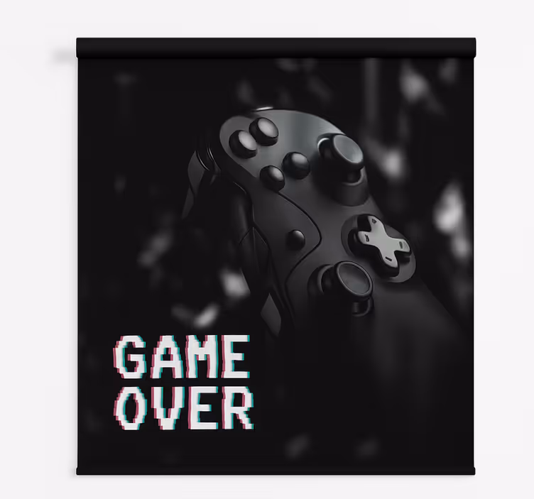 Rollo Fenster Gamer mattschwarzes spiel vorbei - TenStickers
