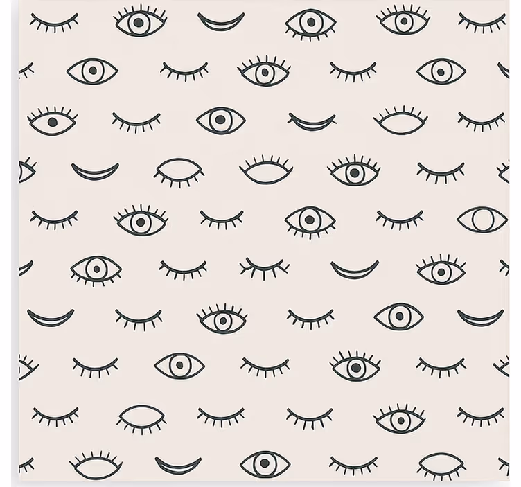Rollo Fenster Jugendzimmer wimpern-augen-muster - TenStickers
