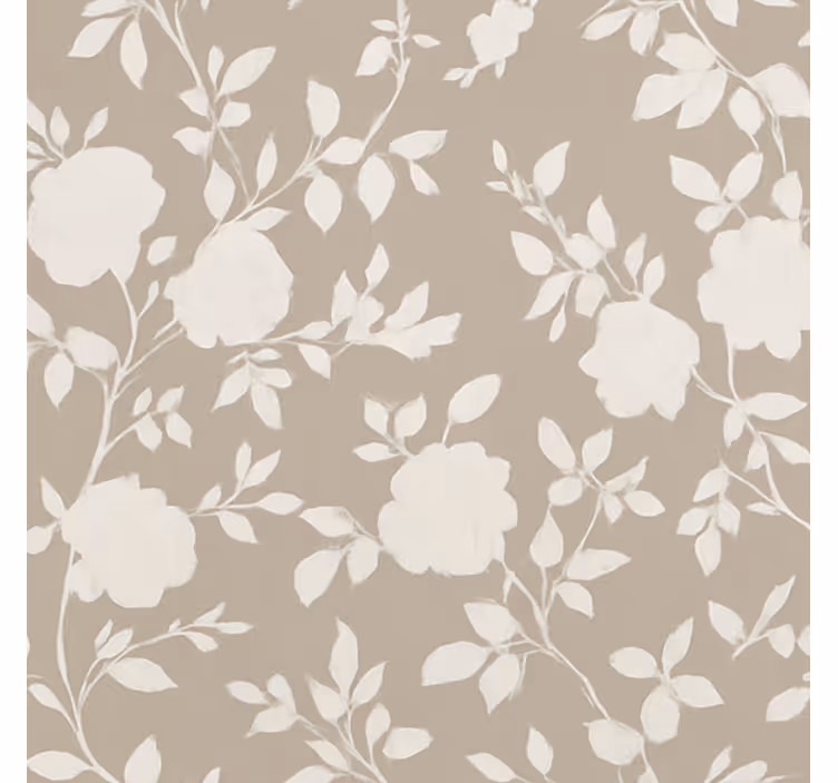 Rollo Fenster Jugendzimmer beige anmutige blumen - TenStickers