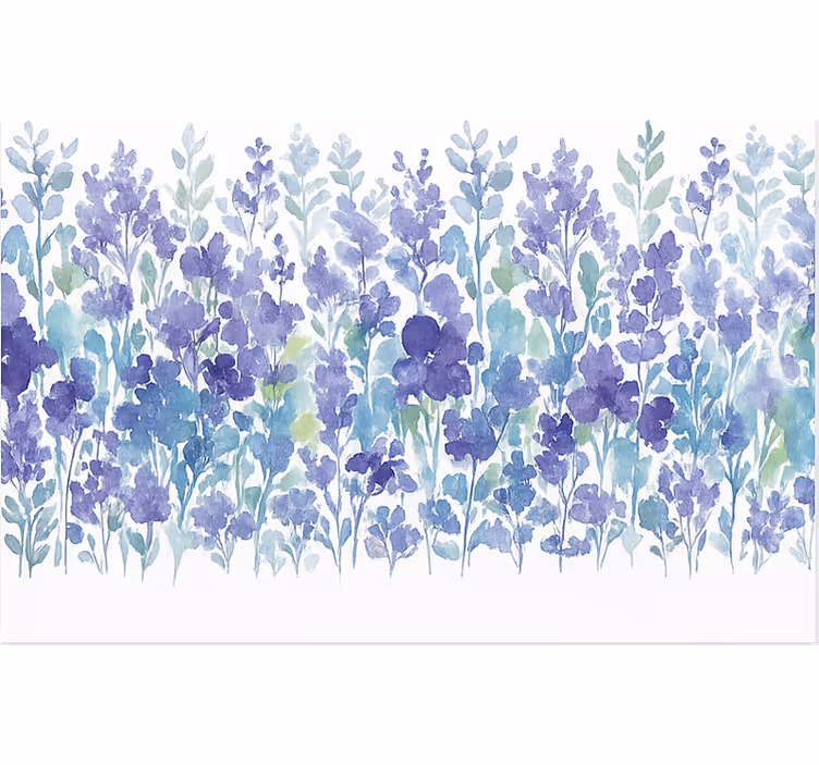 Rollo Fenster Esszimmer lavendel blumenfeld - TenStickers