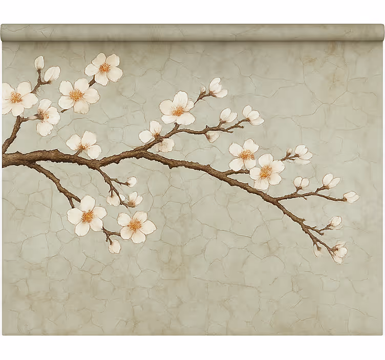 Rollo Fenster Esszimmer blühender japanischer baum - TenStickers