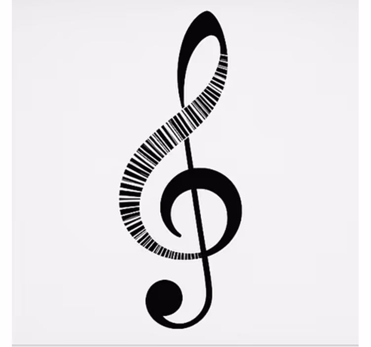 Rollo Fenster Jugendzimmer musiknote - TenStickers