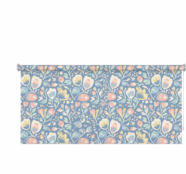 Rollo fenster skandinavisch pastell nordische blumen - TenStickers