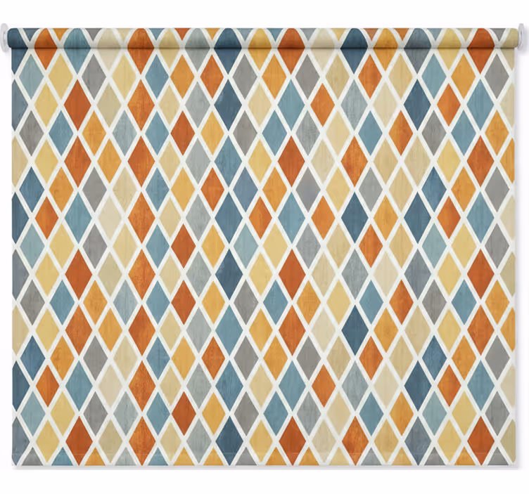 Rollo fenster skandinavisch mit bunten diamanten - TenStickers