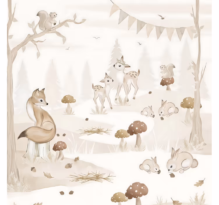 Rollo fenster baum zauberhafter waldkindergarten - TenStickers