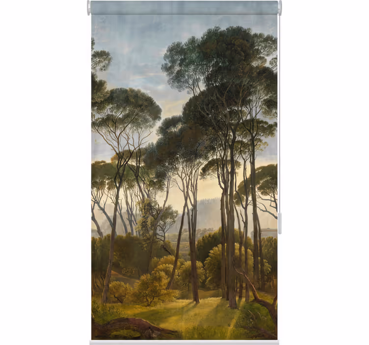 Rollo fenster baum gedämpfte tropische palmen - TenStickers