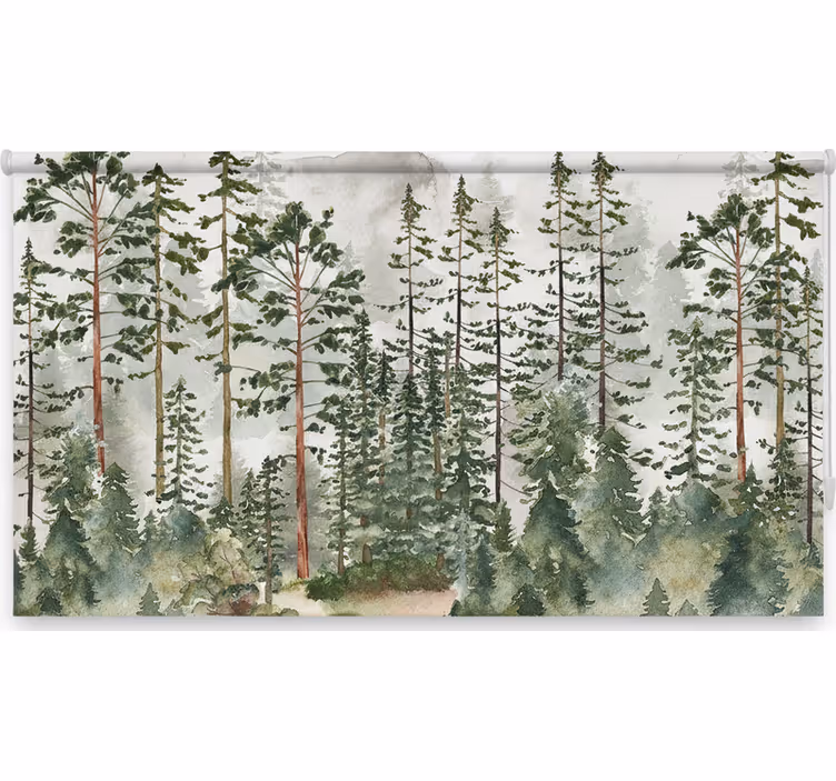 Rollo fenster baum waldthemen kinderzimmer - TenStickers
