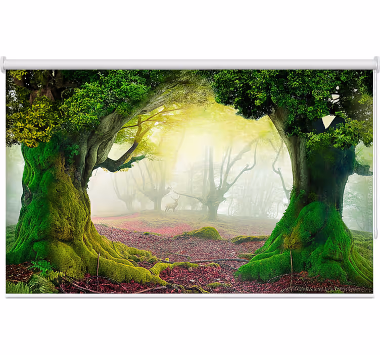 Rollo fenster baum ewiges waldtor - TenStickers