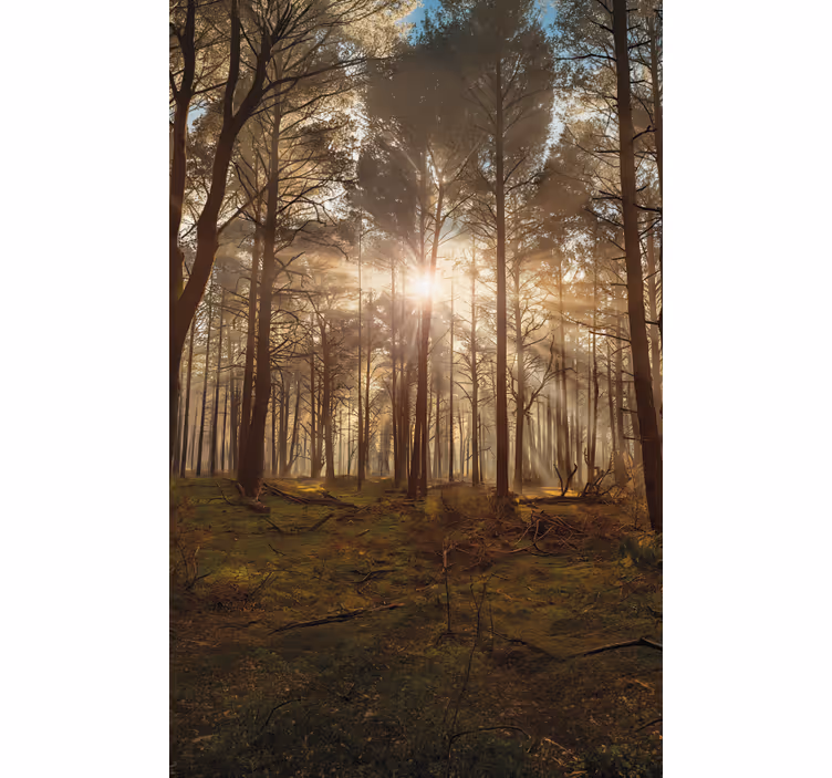 Rollo fenster baum goldene tierwelt lounge - TenStickers