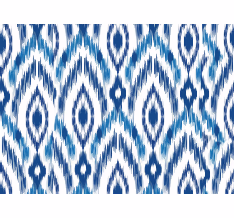 Rollo fenster muster blaues ikat-muster - TenStickers