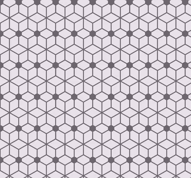 Rollo fenster badezimmer im hexagonalen fliesenarrangement - TenStickers