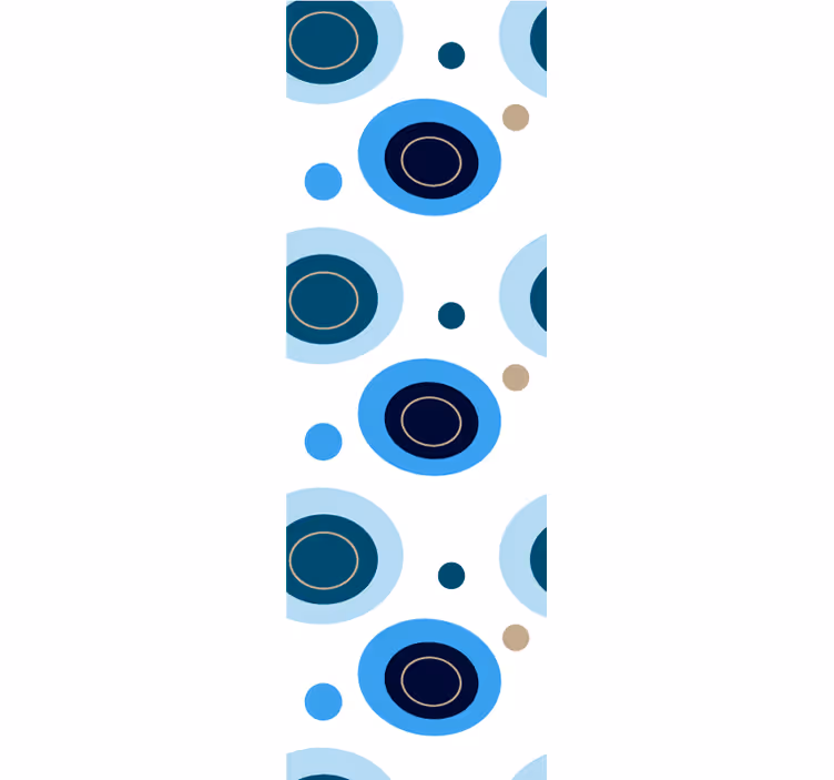 Rollo fenster büro mit blauen punkten und blumenmuster - TenStickers