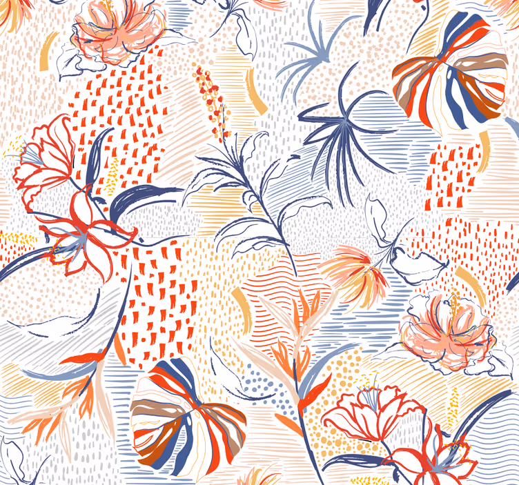 Rollo fenster esszimmer im floralen eleganzdesign - TenStickers