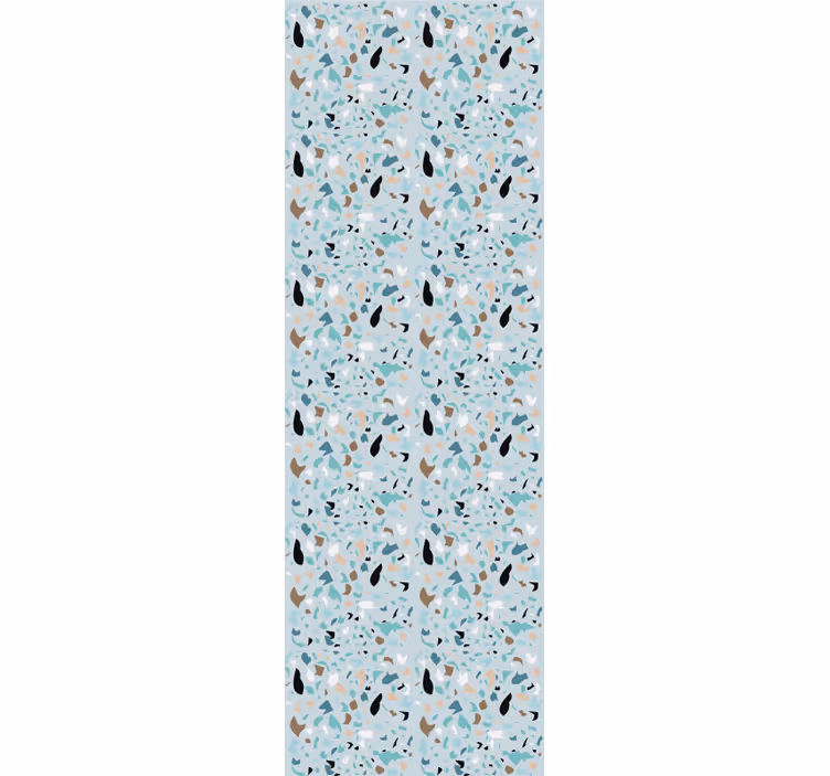 Rollo fenster esszimmer im hellblauen terrazzo-effekt - TenStickers