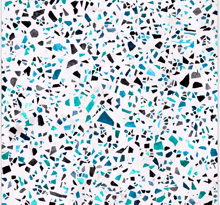 Küchenfenster rollo im blauen terrazzo-motiv - TenStickers