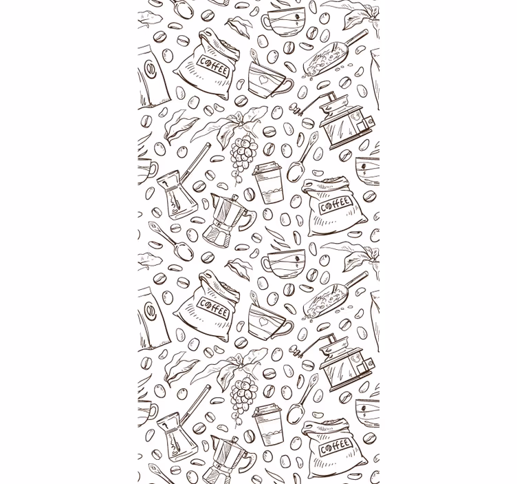 Küchenfenster rollo kaffee-motiv set - TenStickers