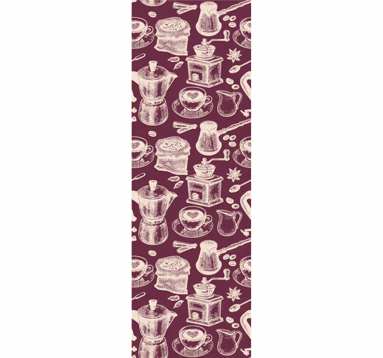 Küchenfenster rollo mit kaffeemotiv muster - TenStickers