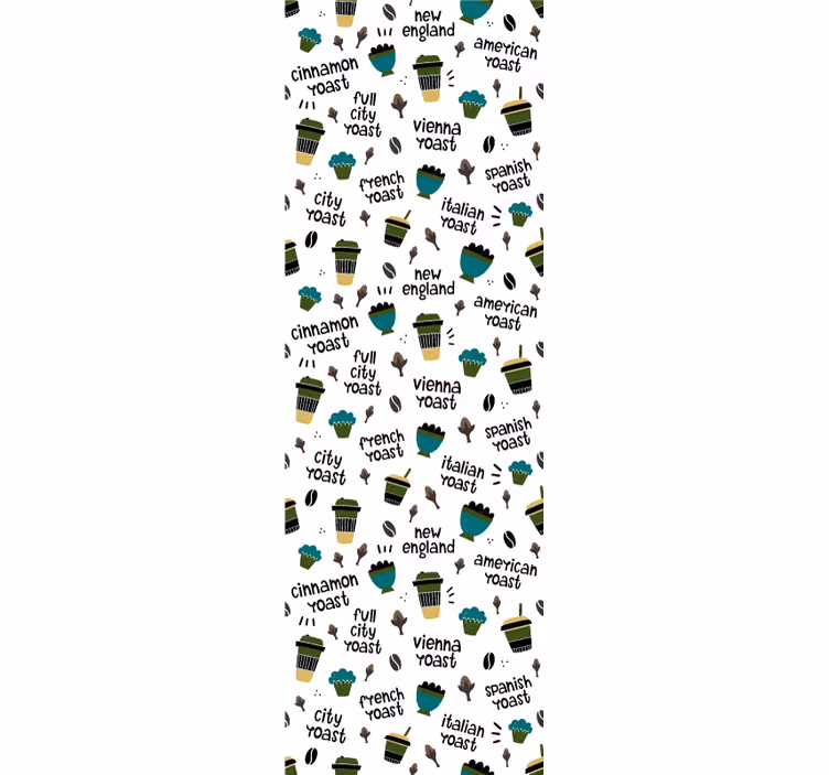 Küchenfenster rollo kaffeeröstungsmuster - TenStickers