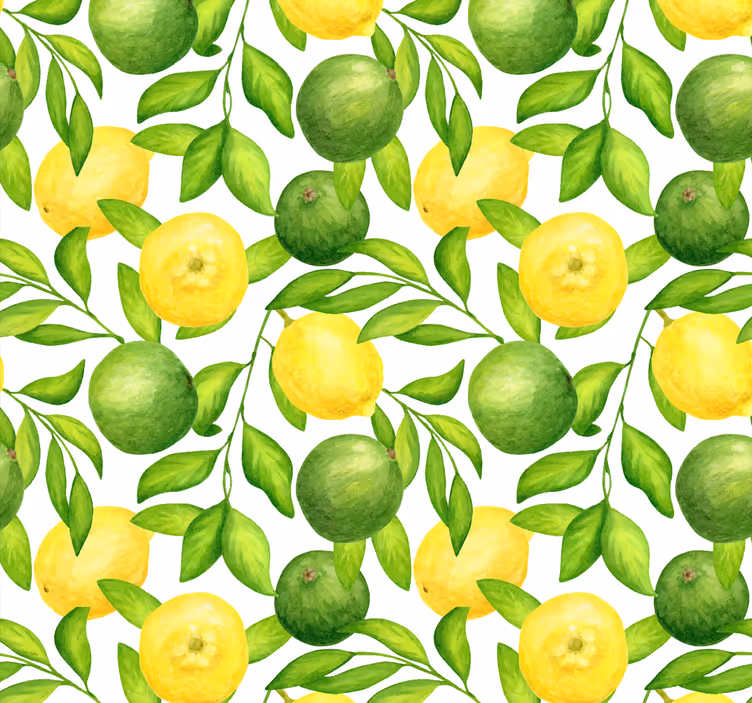 Küchenfenster rollo mit zitrusfrüchte-muster - TenStickers