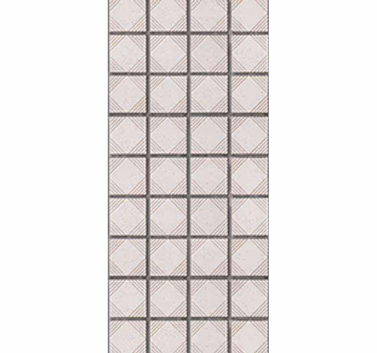 Küchenfenster rollo mit weißen minimalistischen fliesen - TenStickers