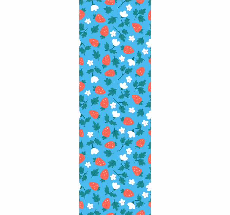 Küchenfenster rollo mit buntem früchte- und blumenmuster - TenStickers