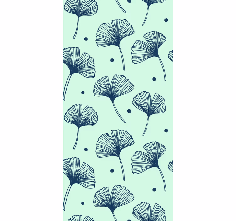 Küchenfenster rollo mit floralem blauen muster - TenStickers
