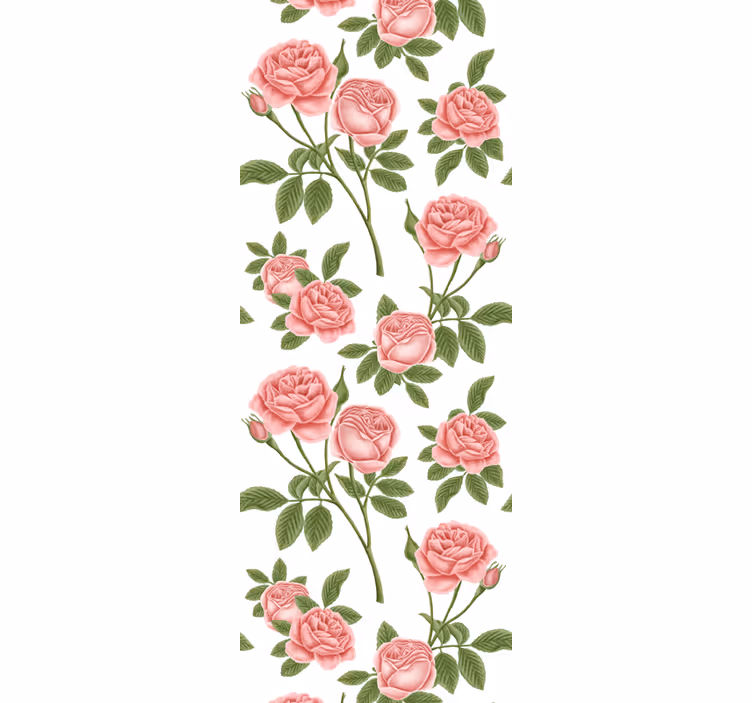 Küchenfenster rollo mit rosenblütenmuster - TenStickers