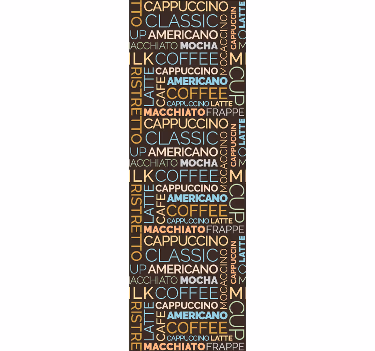 Küchenfenster rollo mit kaffeetextmuster - TenStickers