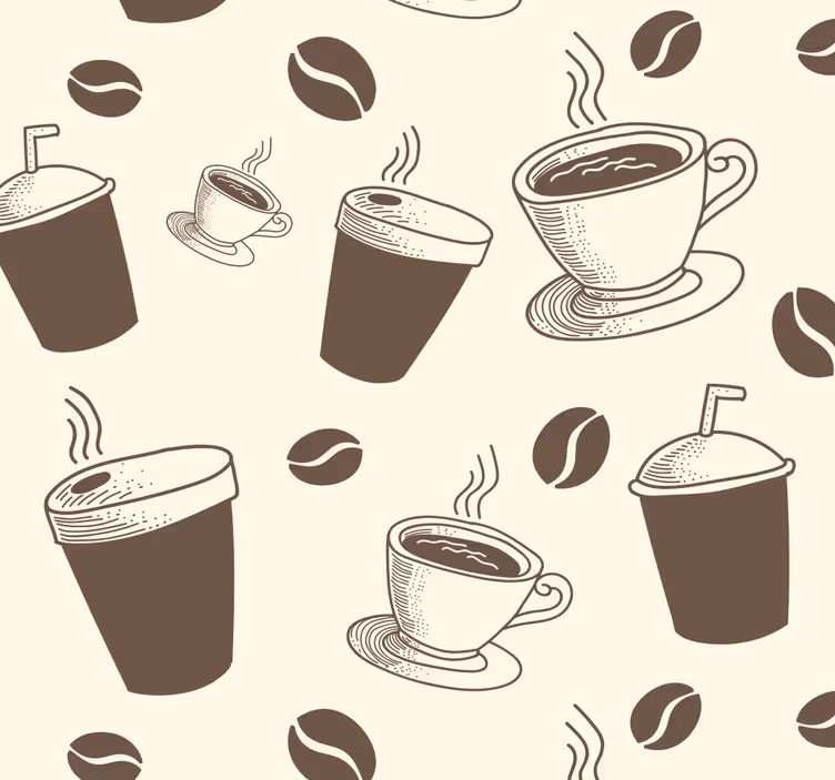 Küchenfenster rollo kaffee weiß-türkis - TenStickers