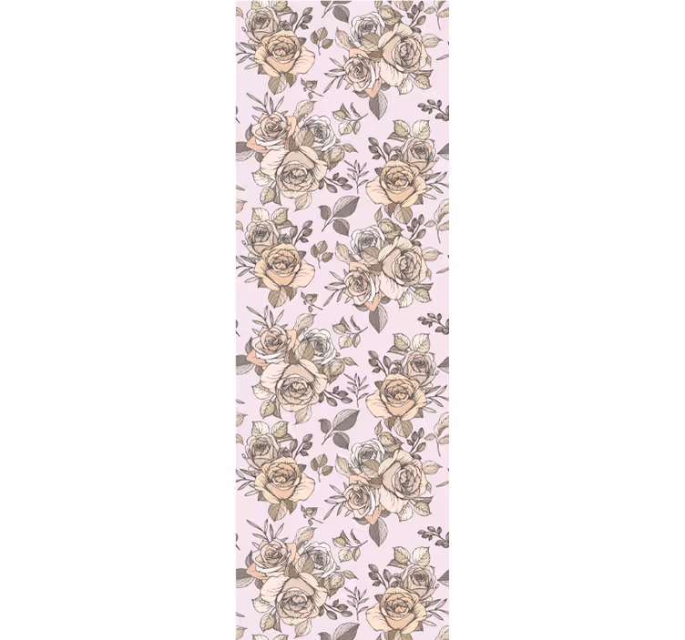Rollo fenster esszimmer shabby chic rosenmuster - TenStickers