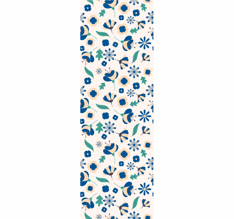 Rollo fenster esszimmer weißes florales muster - TenStickers