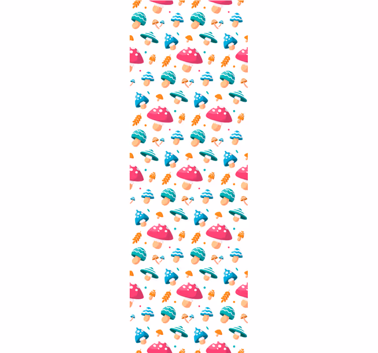 Rollo fenster esszimmer bunte pilze - TenStickers