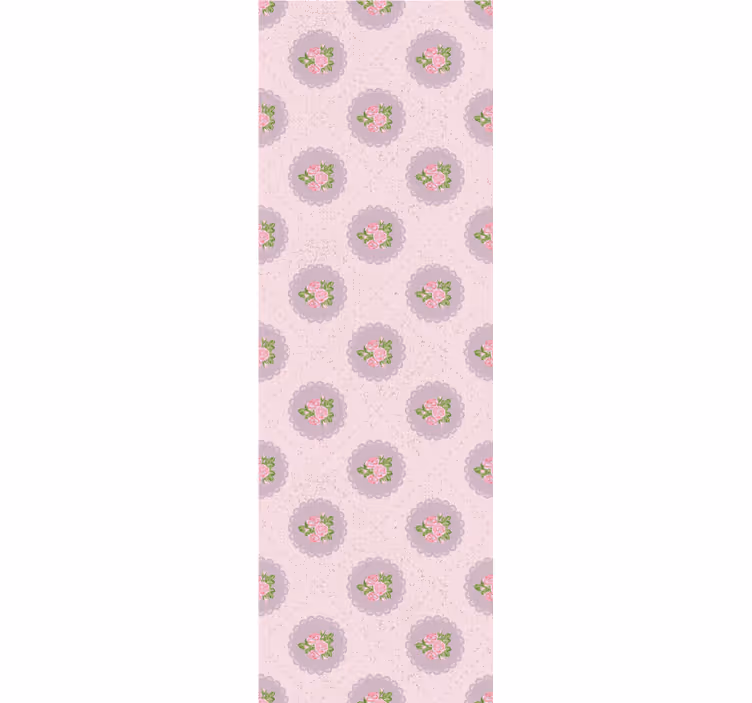 Rollo fenster esszimmer shabby chic rosa kariert - TenStickers