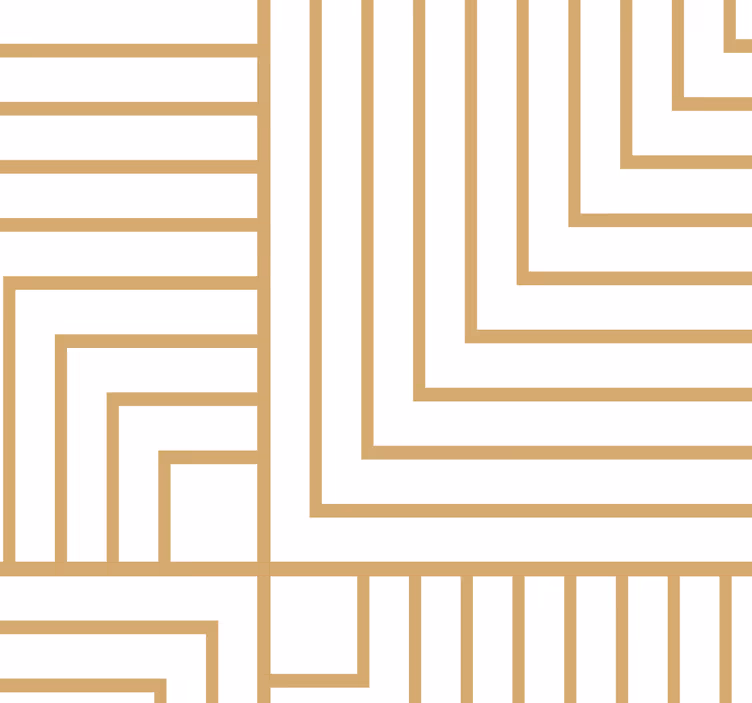 Rollo fenster esszimmer in weiß und gold geometrie - TenStickers