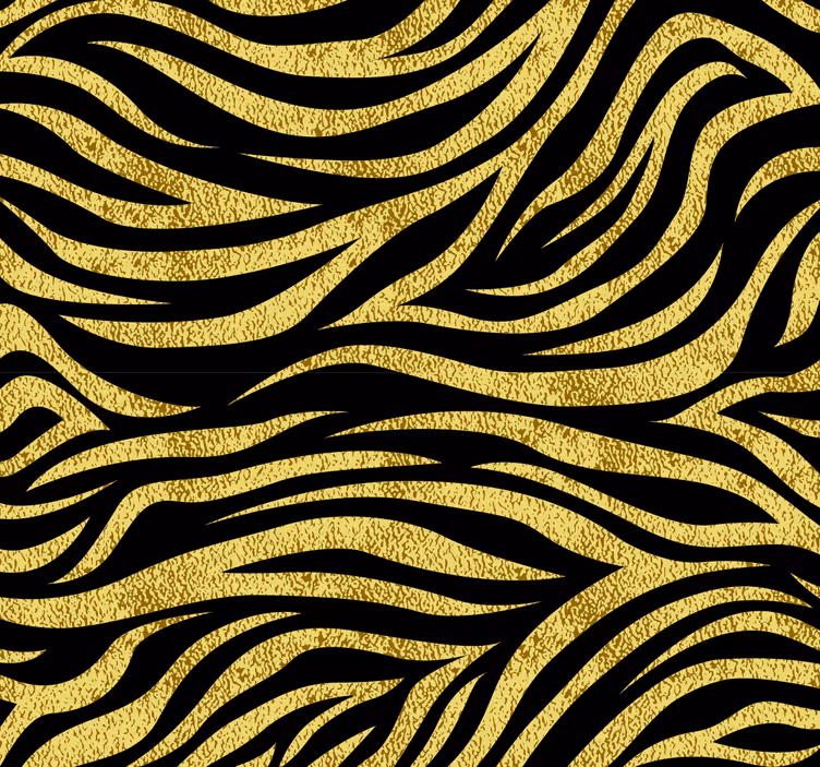 Rollo fenster esszimmer in goldenem zebra-muster - TenStickers